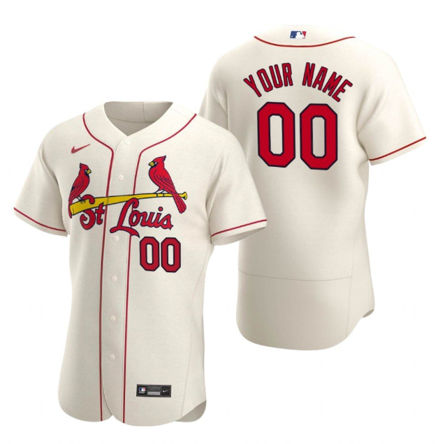 Men's St.Louis Cardinals ACTIVE PLAYER Custom Cream Flex Base Stitched Jersey